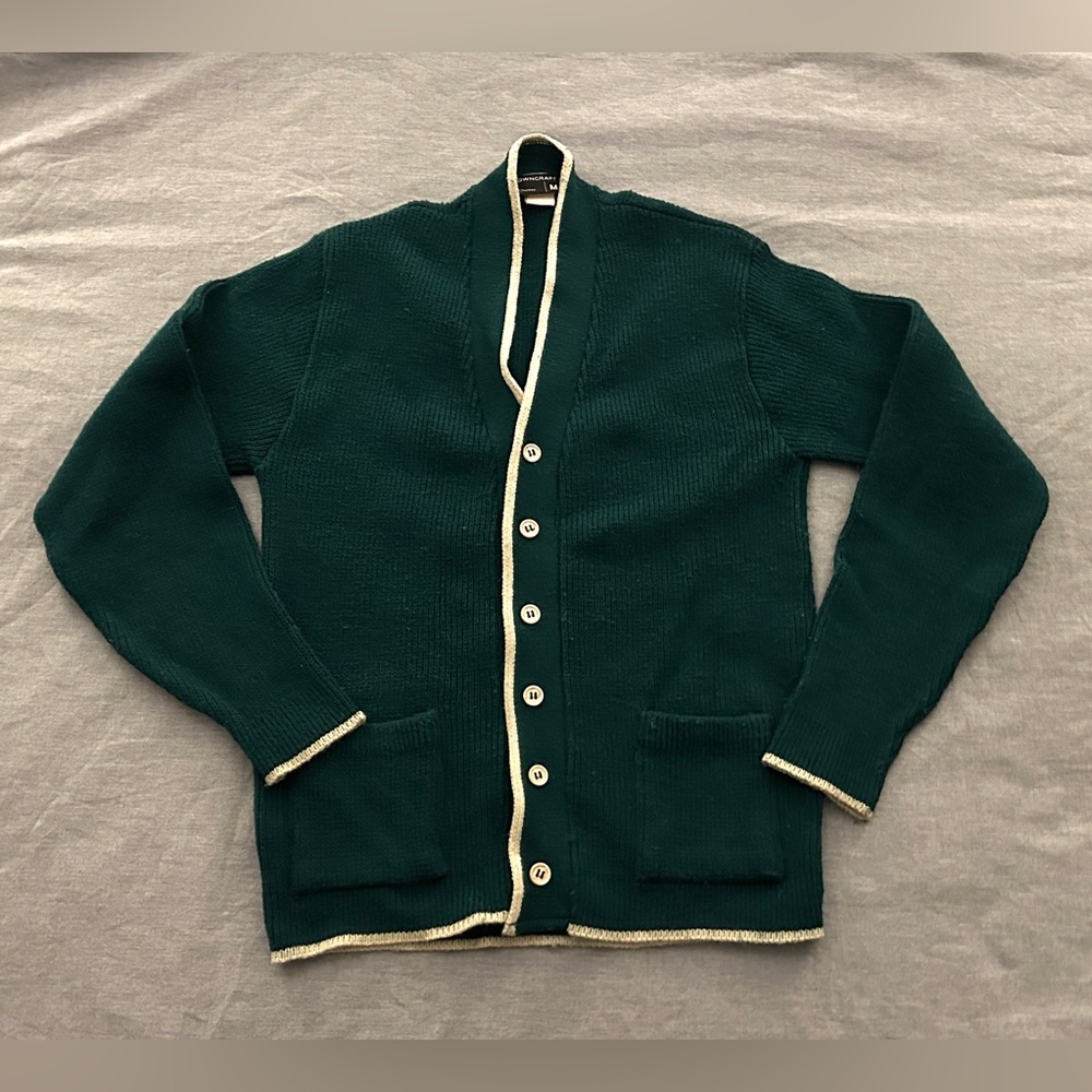 Green Cardigan Sweater